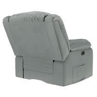 Poltrona Do Papai Reclinável Sala De Cinema Madrid Manual Pu Cinza G23 - 2