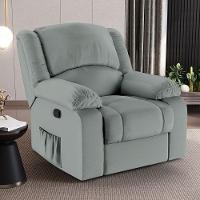 Poltrona Do Papai Reclinável Sala De Cinema Madrid Manual Pu Cinza G23