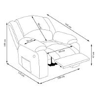 Poltrona Do Papai Reclinável Sala De Cinema Madrid Manual Pu Cinza G23 - 6