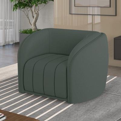 Poltrona Decorativa Sala De Estar Adam Veludo Cinza G45 - Gran Belo