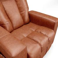 Poltrona Do Papai Reclinável Sala De Cinema Pequim Manual Pu Camel G23 - Gran Belo - 7