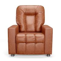 Poltrona Do Papai Reclinável Sala De Cinema Pequim Manual Pu Camel G23 - Gran Belo - 15
