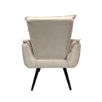 Poltrona Opala Decorativa Suede - Bege - Cor: Bege - 3