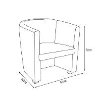 Poltrona Malta Recepção Em Tecido Sintético Sintético - Bege - Cor: Bege - 2