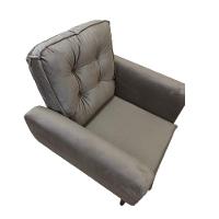 Poltrona Saturno Para Sala De Estar Quarto Escritório Tecido Suede - Cinza - Cor: Cinza - 3