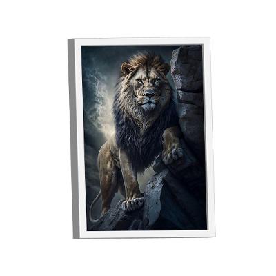 Quadro Leão Nas Montanhas -- Br Artes
