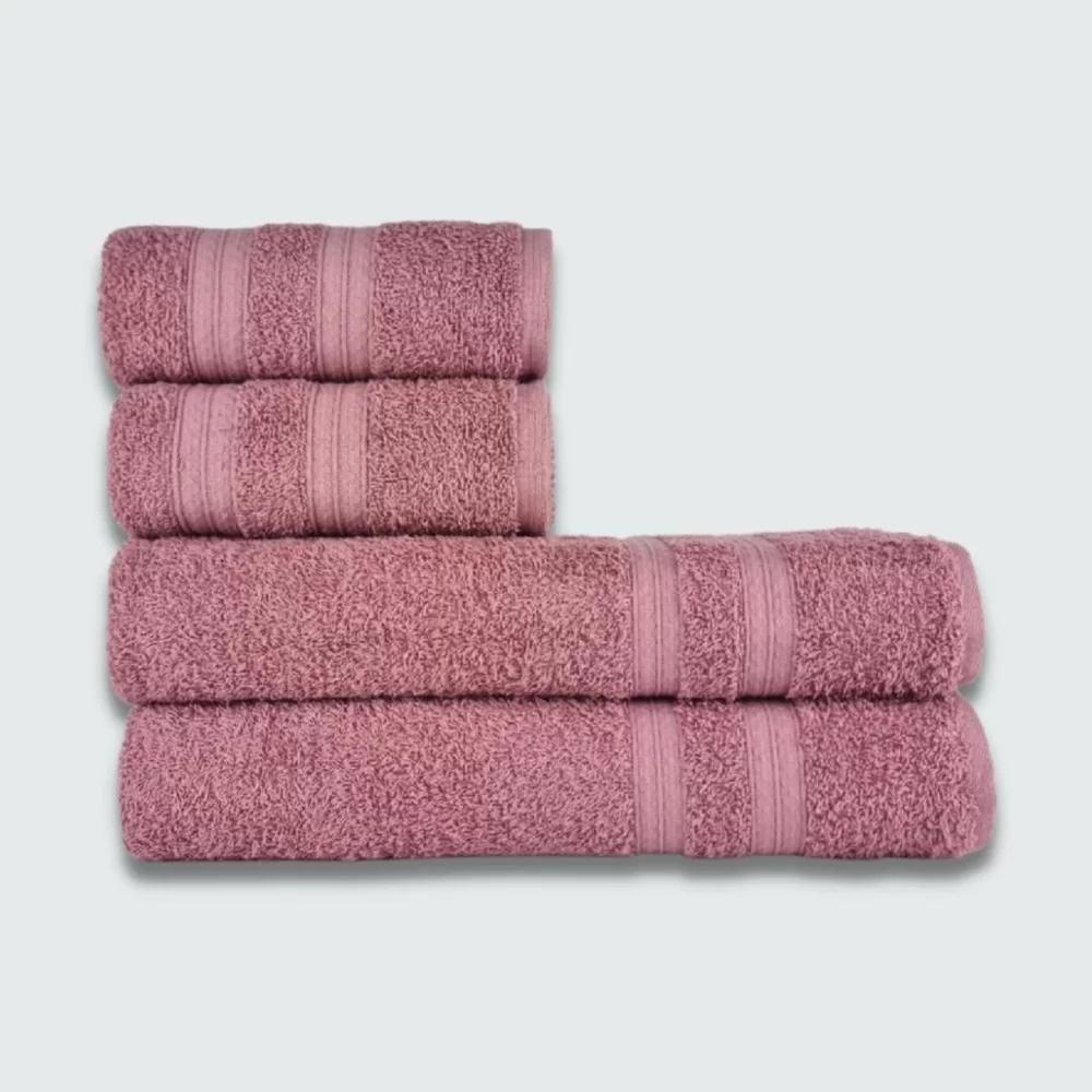 Jogo De Toalha 4 Pçs Gigante Felpuda Lisboa Rosê - 1