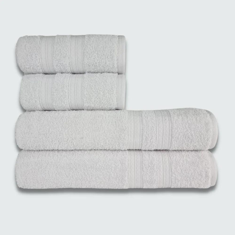 Jogo De Toalha 4 Pçs Gigante Felpuda Lisboa Branco - 1