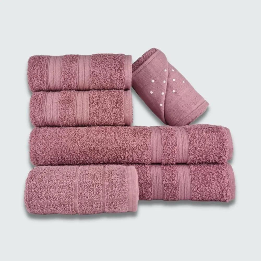 Jogo De Toalha 6 Pçs Gigante Felpuda Lisboa Rose - 2