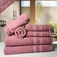 Jogo De Toalha 6 Pçs Gigante Felpuda Lisboa Rose - 3