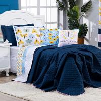 Kit Cobre Leito Borboletas Dupla Face Solteiro 05 Peças - 1