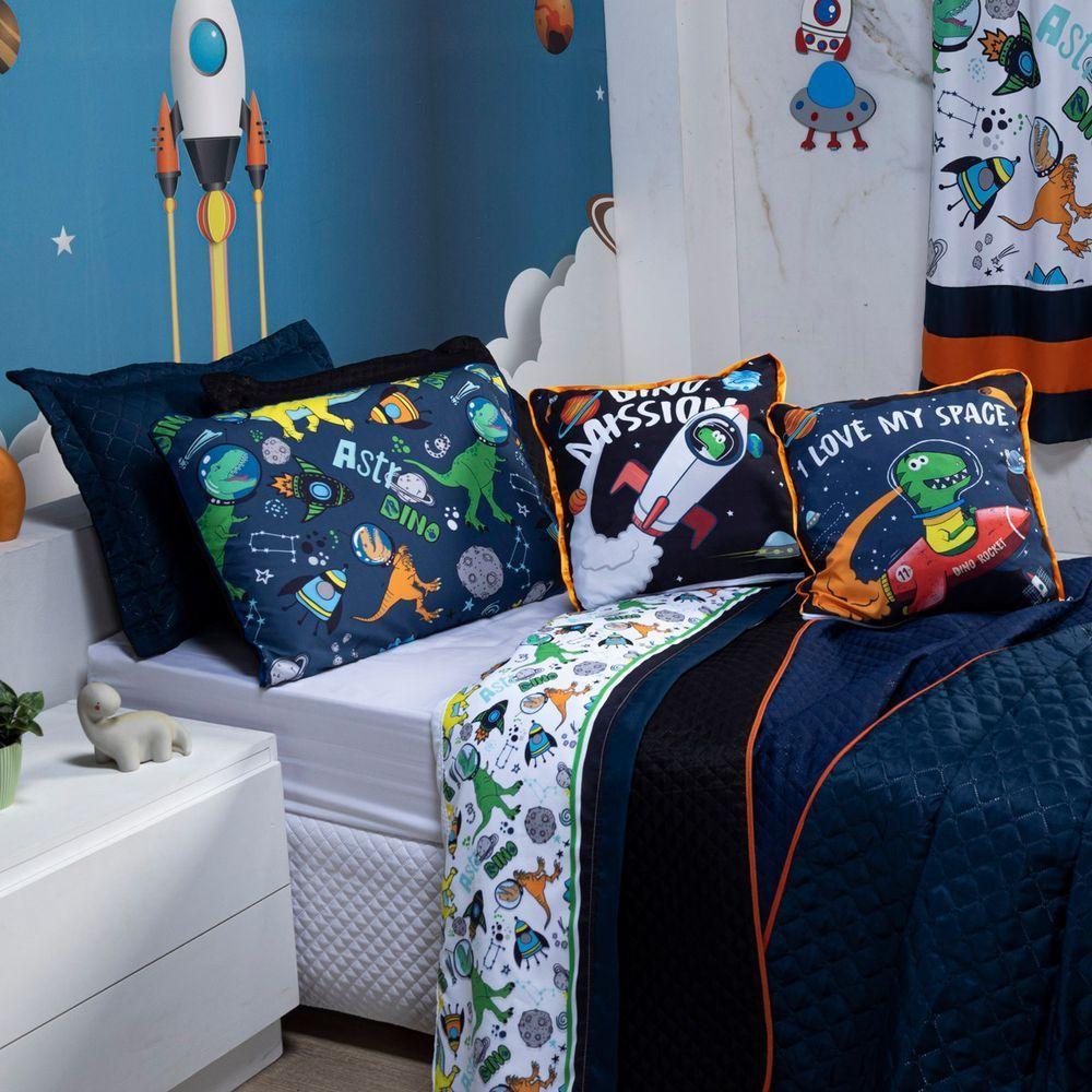 Kit Cobre Leito Astrodino Dupla Face Casal Padrão 07 Peças - 4