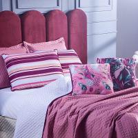 Kit Cobre Leito Katrien Rosê Dupla Face Queen 07 Peças - 3