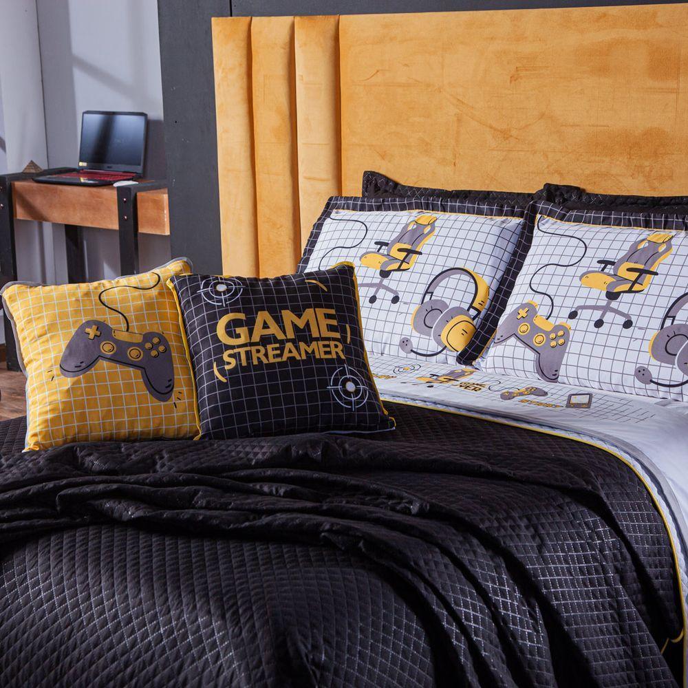 Kit Cobre Leito Game Streamer Dupla Face King 07 Peças - 6