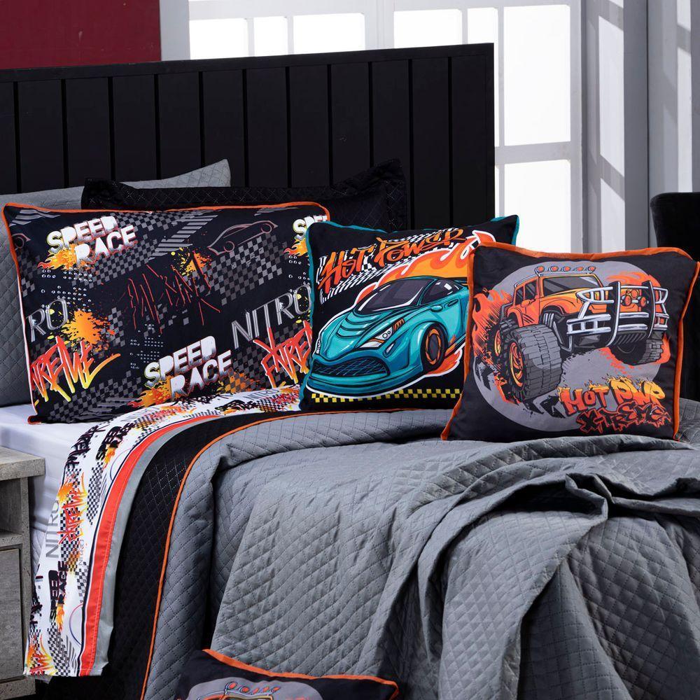 Kit Cobre Leito Speed Car Dupla Face Solteiro 05 Peças - 3