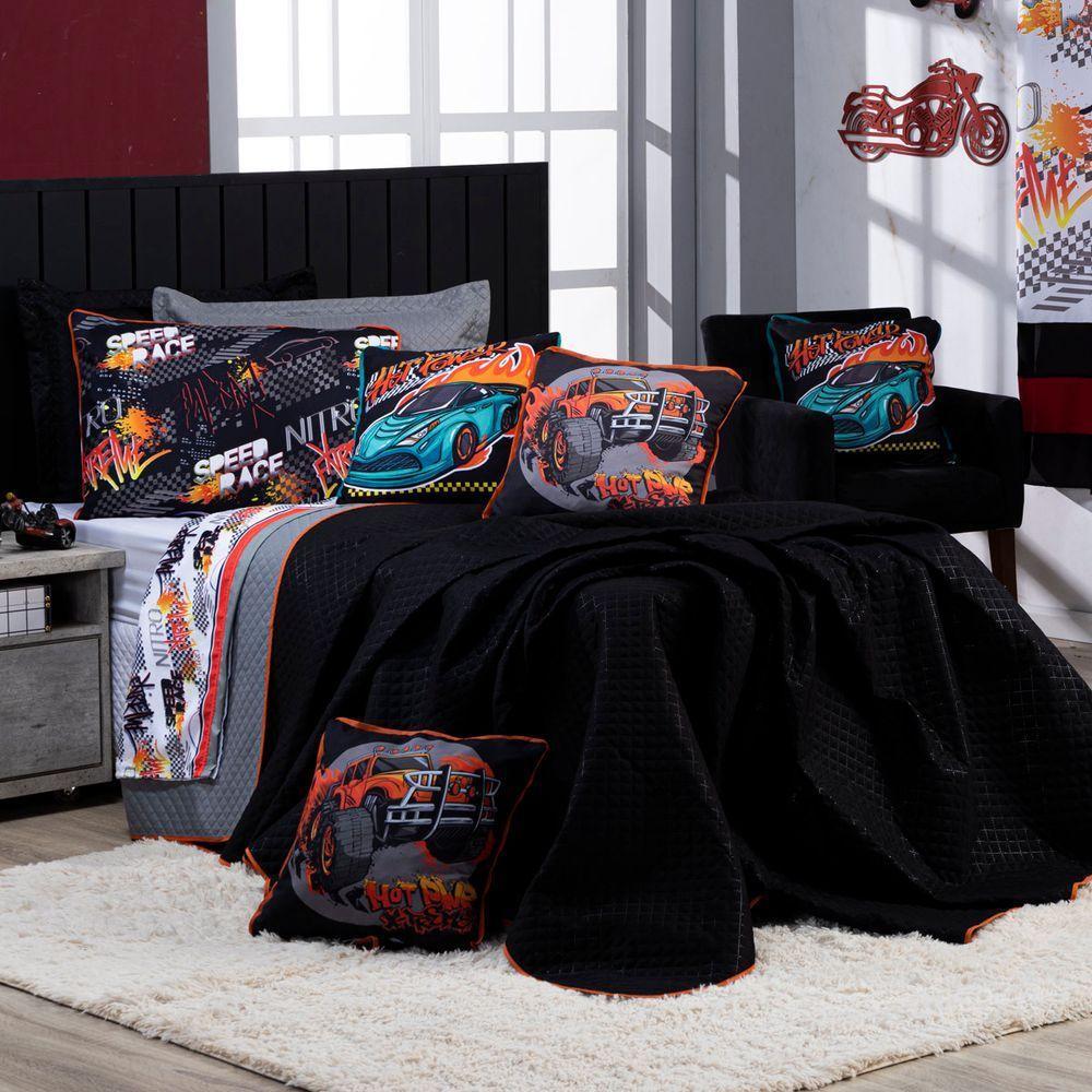 Kit Cobre Leito Speed Car Dupla Face Solteiro 05 Peças - 5