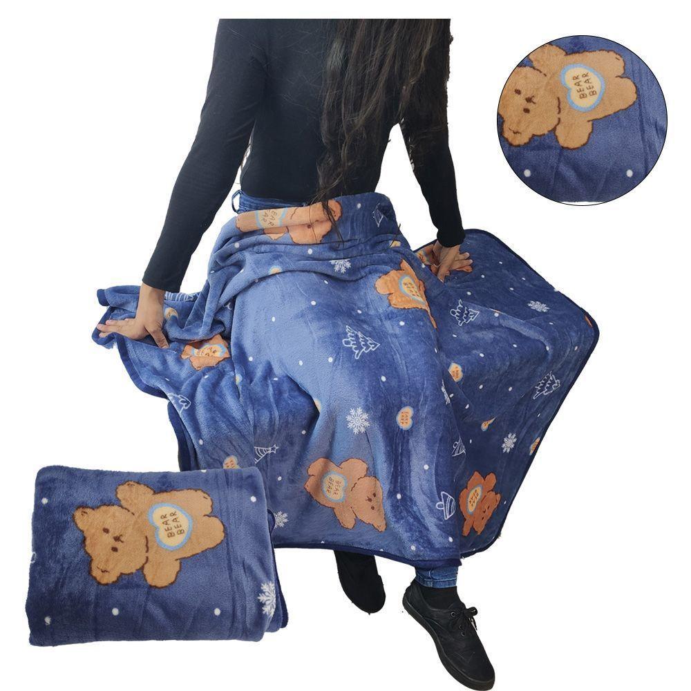 Manta Cobertor Infantil Aveludado Mantinha Toque Macio Urso - 3