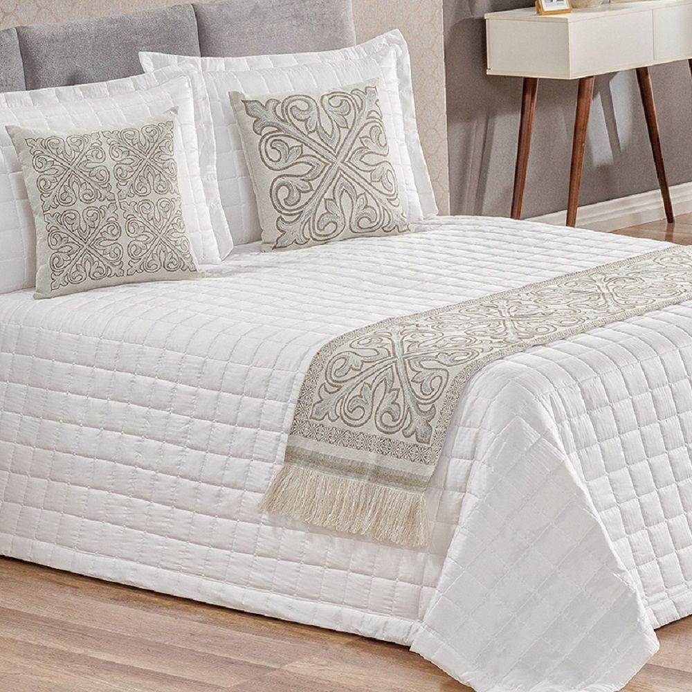 Pezeira Queen Jacquard Rústico Corinto 5 Peças Caqui - 1