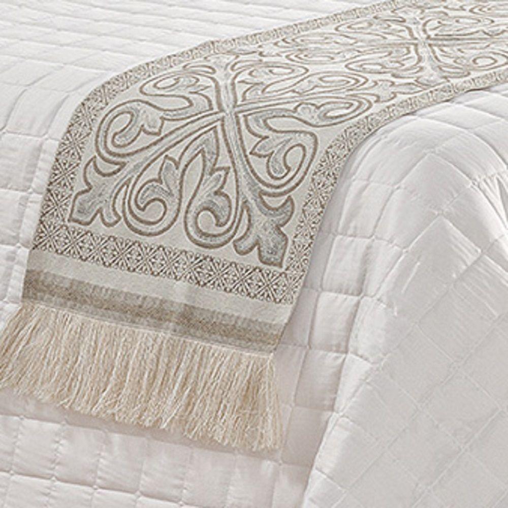 Pezeira Queen Jacquard Rústico Corinto 5 Peças Caqui - 5