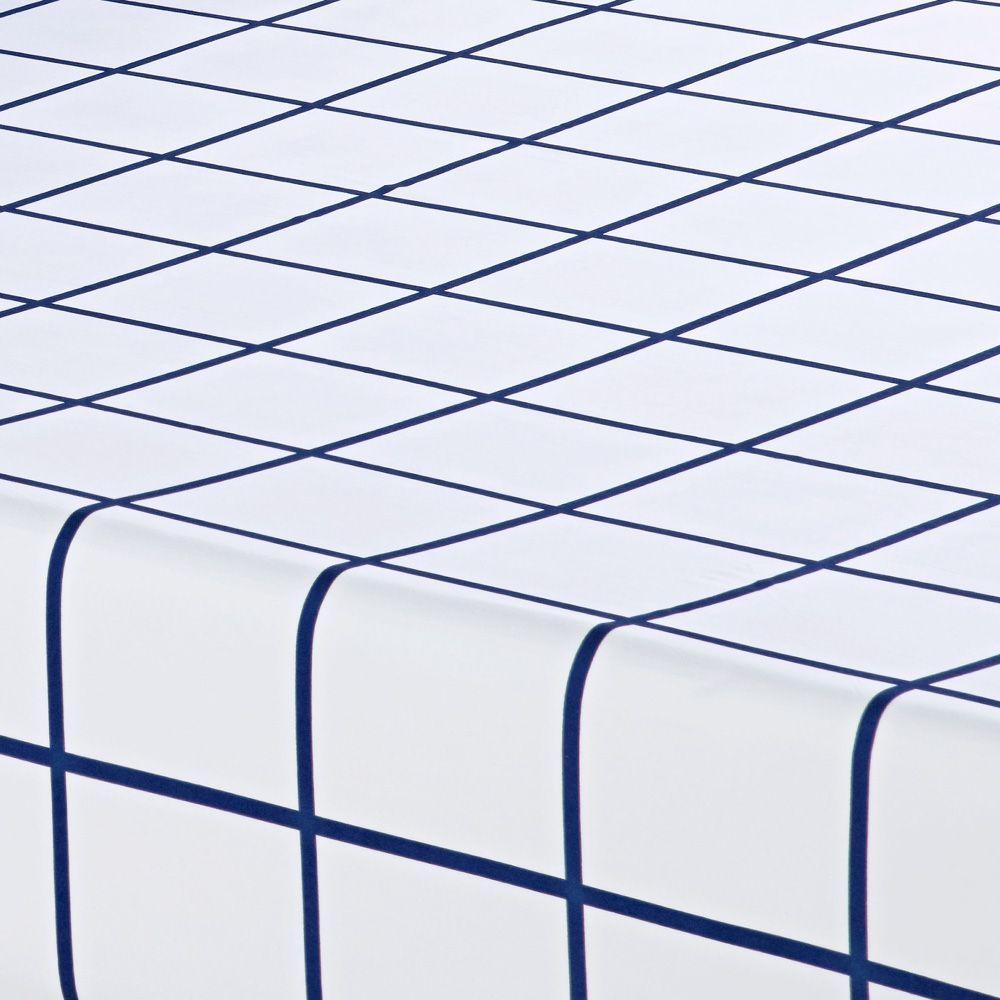 Jogo Cama Lençol Queen 200 Fios 3 Peças Azul Marinho - 2