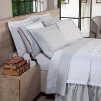 Jogo De Cama Casal Padrão 04 Peças 400 Fios Cor Branco - 3