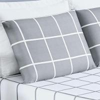 Jogo Cama Lençol Casal 200 Fios 3 Peças Cinza