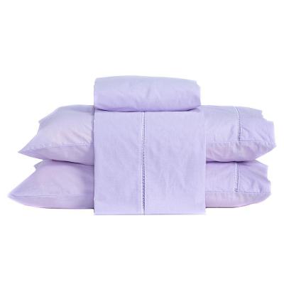 Jogo De Cama King 04 Peças - Percal 200 Fios Cor Lilás