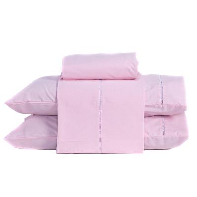 Jogo De Cama Casal Padrão 04 Peças Cor Rosa