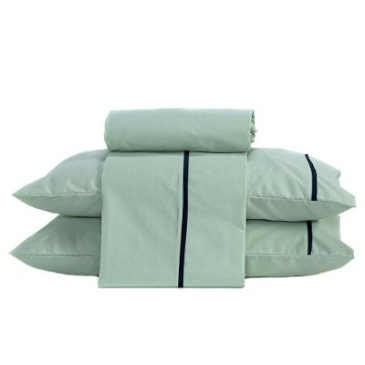 Jogo De Cama Casal Padrão 04 Peças C/ Viés Cor Verde