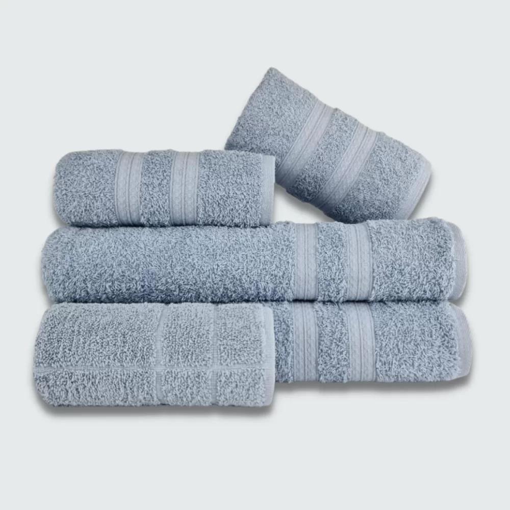 Jogo De Toalha 5 Pçs Gigante Felpuda Lisboa Azul - 2