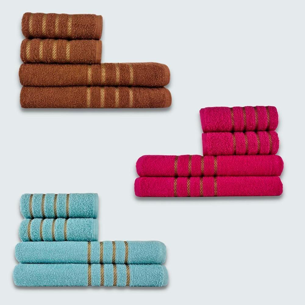 Jogo De Toalhas 12 Peças Coleção Dubai 100% Algodão Mr+rs+vd - 1