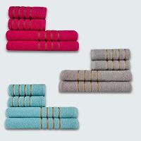 Jogo De Toalhas 12 Peças Coleção Dubai 100% Algodão Rs+cz+vd - 1