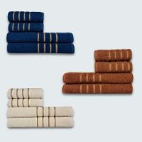 Jogo De Toalhas 12 Peças Coleção Dubai 100% Algodão Br+mr+bg - 1