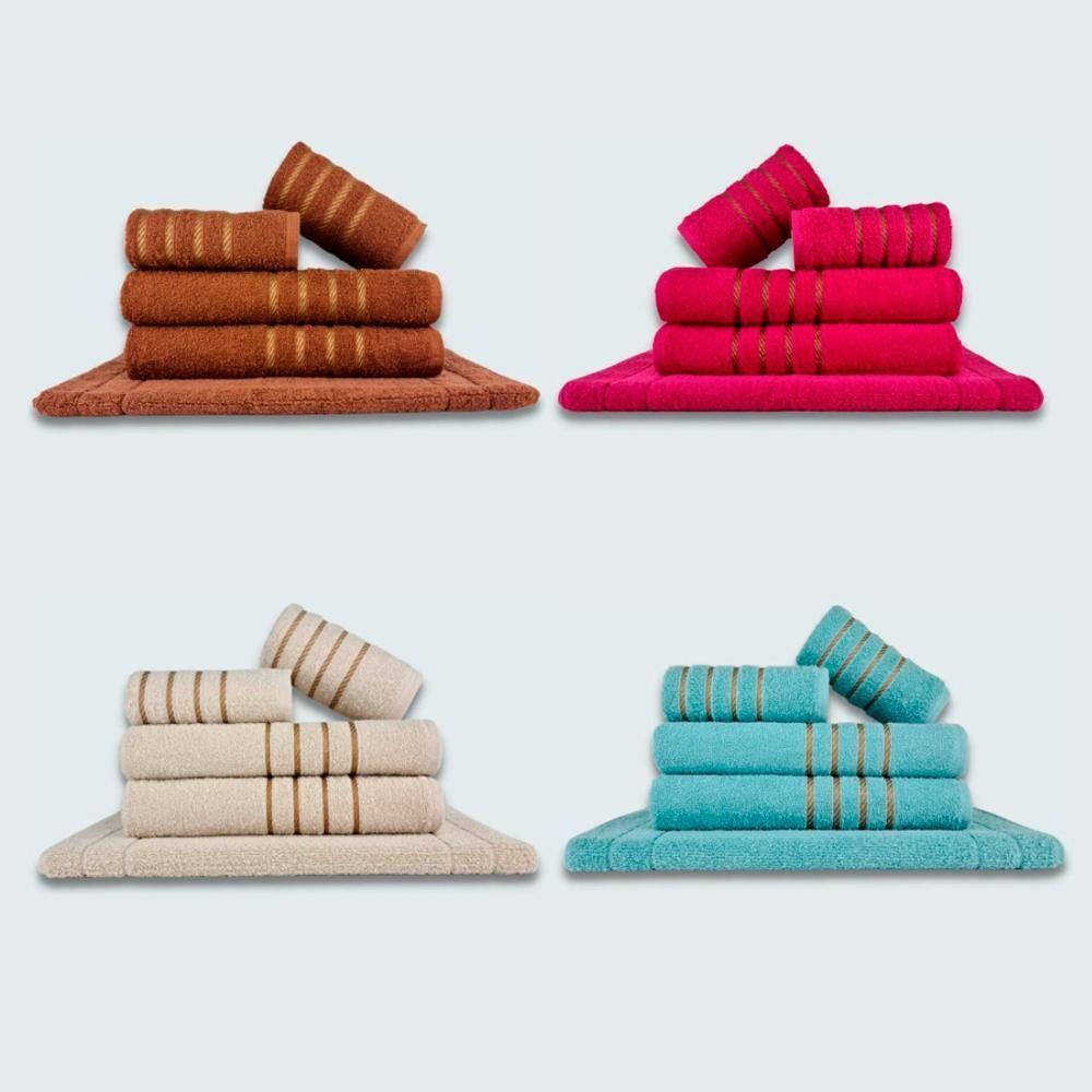 Jogo De Toalhas 20 Pçs Coleção Dubai 100% Algodão Mr+rs+bg+vd - 1