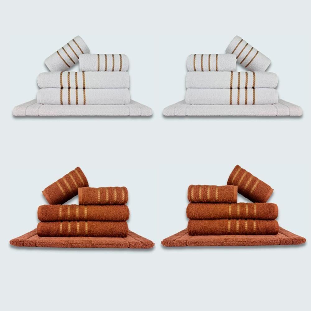 Jogo De Toalhas 20 Pçs Coleção Dubai 100% Algodão Br+mr - 1