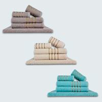 Jogo De Toalhas 15 Pçs Coleção Dubai 100% Algodão Cz+bg+vd - 1