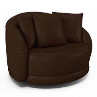 Kit 02 Poltronas Decorativa Para Sala De Estar Base Giratória Witta M03 Corano Marrom - 3