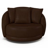 Kit 02 Poltronas Decorativa Para Sala De Estar Base Giratória Witta M03 Corano Marrom - 7