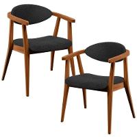 Kit 02 Poltronas Decorativa Para Sala De Estar E Recepção Cecília L02 Bouclê Preto - 1