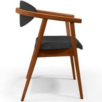 Kit 02 Poltronas Decorativa Para Sala De Estar E Recepção Cecília L02 Bouclê Preto