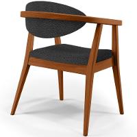 Kit 02 Poltronas Decorativa Para Sala De Estar E Recepção Cecília L02 Bouclê Preto - 9