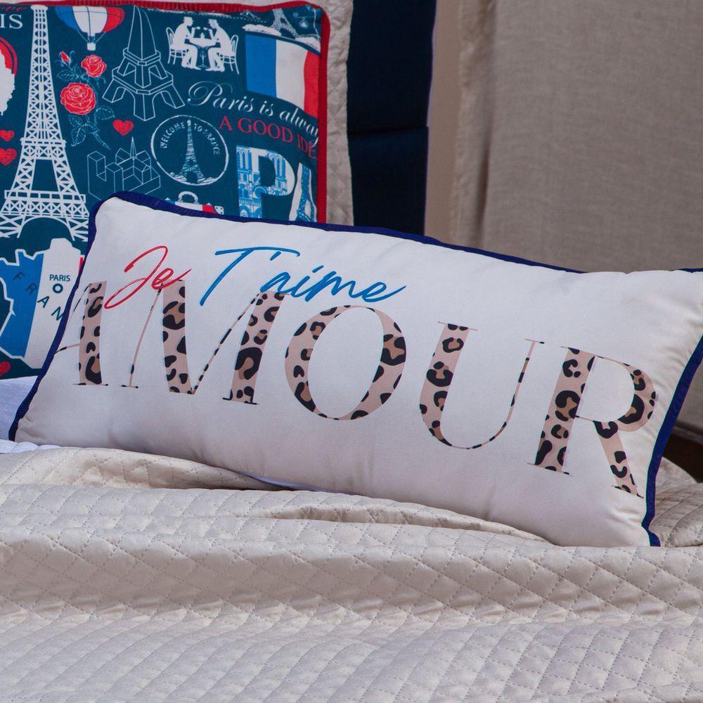 Kit Cobre Leito Paris Dupla Face C/ Almofadas Queen 07 Peças - 2