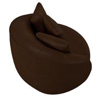 Kit 02 Poltronas Decorativa Sala De Estar Base Fixa De Madeira Witta M03 Corano Marrom - 3