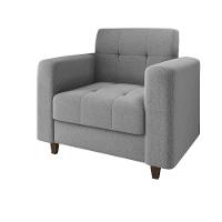 Kit 02 Poltronas Arezzo Linho Pés Chanfrado Marrom - D'rossi Cor A26 Grafite