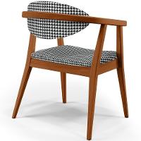 Kit 02 Poltronas Decorativas Para Sala De Estar Jantar Cecília L02 Pied Poule - 2