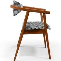 Kit 02 Poltronas Decorativas Para Sala De Estar Jantar Cecília L02 Pied Poule - 9