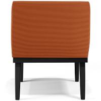 Kit 02 Poltronas Decorativas Sala De Estar Base Preto Beatriz W01 Tecido Terracota - 9