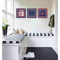 Conjunto Kit Com 3 Quadros Náuticos Decorativos Linha Náutica Marinheiro Mar 6 - 3