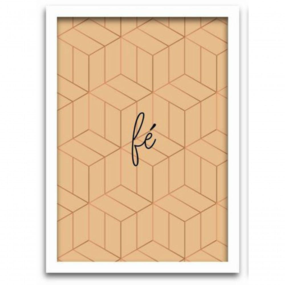 Conjunto Quadros Decorativos 3 peças MDF 20x30 Fé e Amor - 7