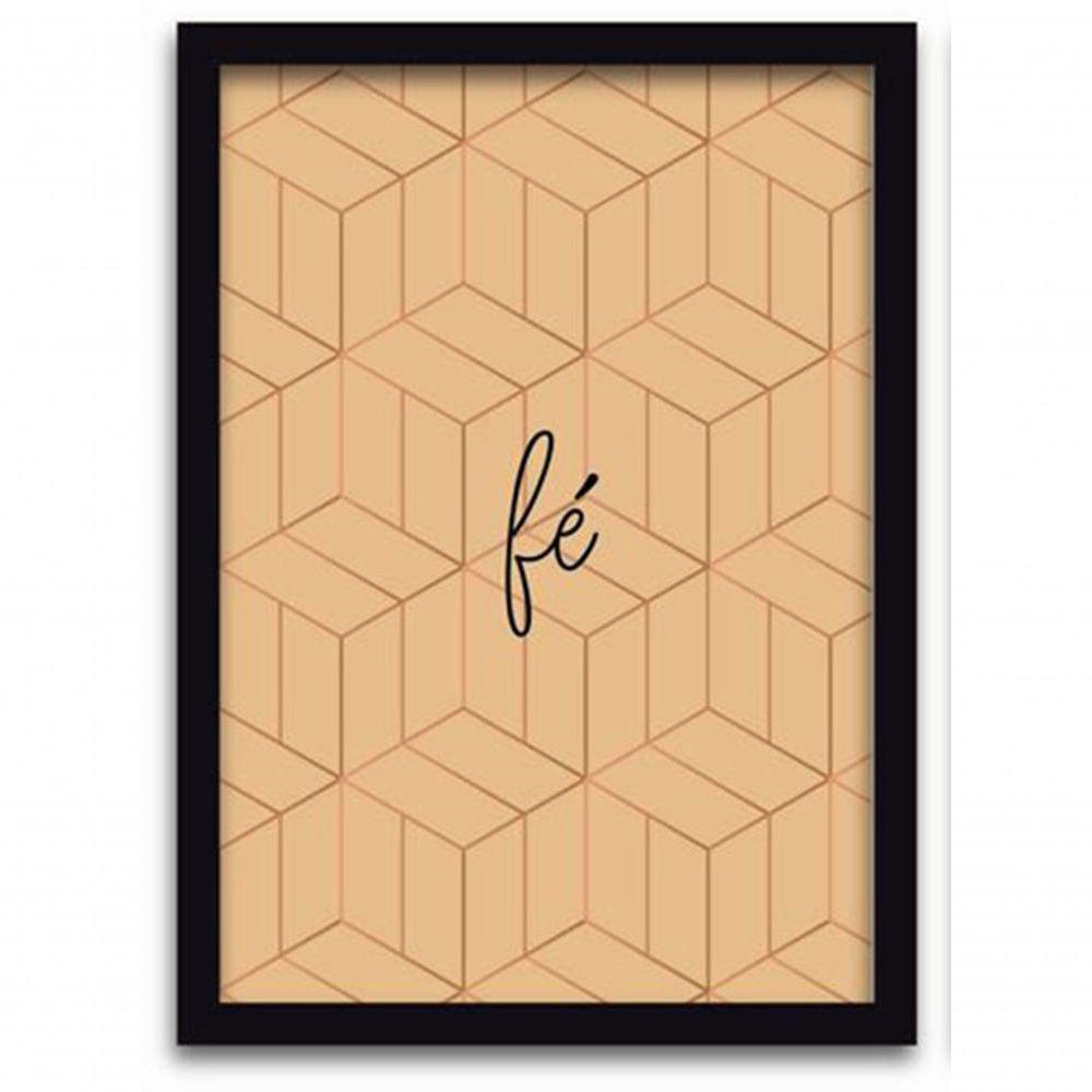 Conjunto Quadros Decorativos 3 peças MDF 20x30 Fé e Amor - 6